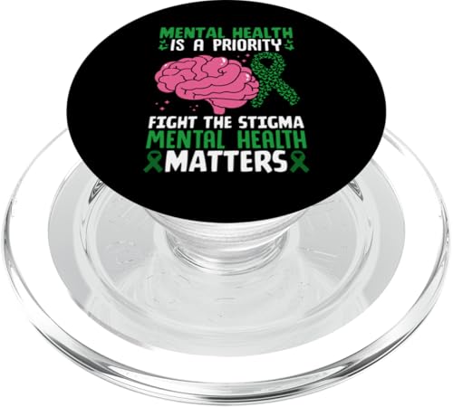 Psychische Gesundheit ist ein vorrangiger Kampf Das Stigma Psychische Gesundheit PopSockets PopGrip für MagSafe von Mental Health Awareness Ribbon & Items Gifts DMTRY