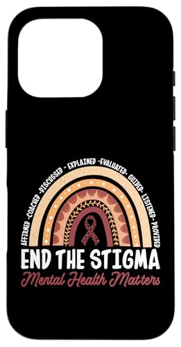 Schluss mit dem Stigma Psychische Gesundheit ist wichtig Hülle für iPhone 16 Pro von Mental Health Awareness Ribbon & Items Gifts DMTRY