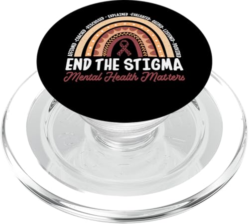 Schluss mit dem Stigma Psychische Gesundheit ist wichtig PopSockets PopGrip für MagSafe von Mental Health Awareness Ribbon & Items Gifts DMTRY