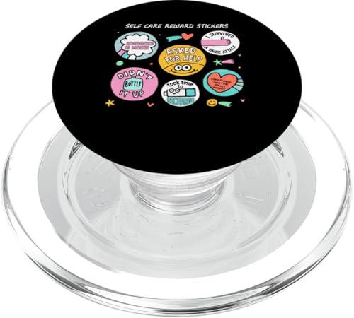 Self Care Belohnungsaufkleber PopSockets PopGrip für MagSafe Self Care Belohnungsaufkleber PopSockets PopGrip für MagSafe von Mental Health Awareness Ribbon & Items Gifts DMTRY