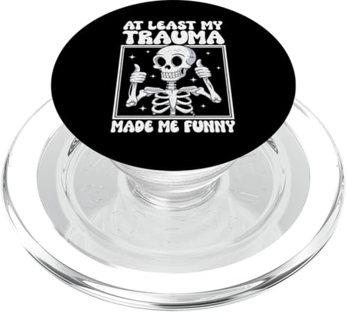 Wenigstens hat mich mein Trauma lustig gemacht PopSockets PopGrip für MagSafe Wenigstens hat mich mein Trauma lustig gemacht PopSockets PopGrip für MagSafe von Mental Health Awareness Ribbon & Items Gifts DMTRY