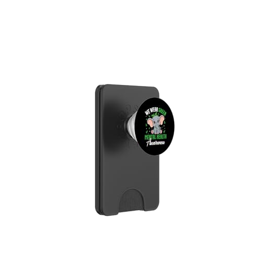 Wir tragen ein umweltfreundliches Bewusstsein für psychische Gesundheit PopSockets PopWallet für MagSafe Wir tragen ein umweltfreundliches Bewusstsein für psychische Gesundheit PopSockets PopWallet für MagSafe von Mental Health Awareness Ribbon & Items Gifts DMTRY