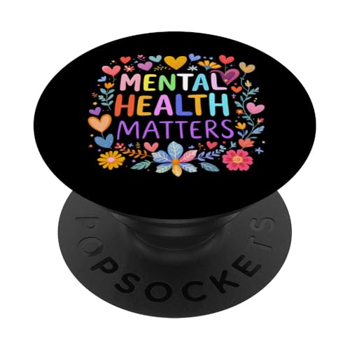 Mental Health Matters Outfit Herren Damen Mentale Gesundheit PopSockets Klebender PopGrip von Mental Health Awareness für Psychische Gesundheit