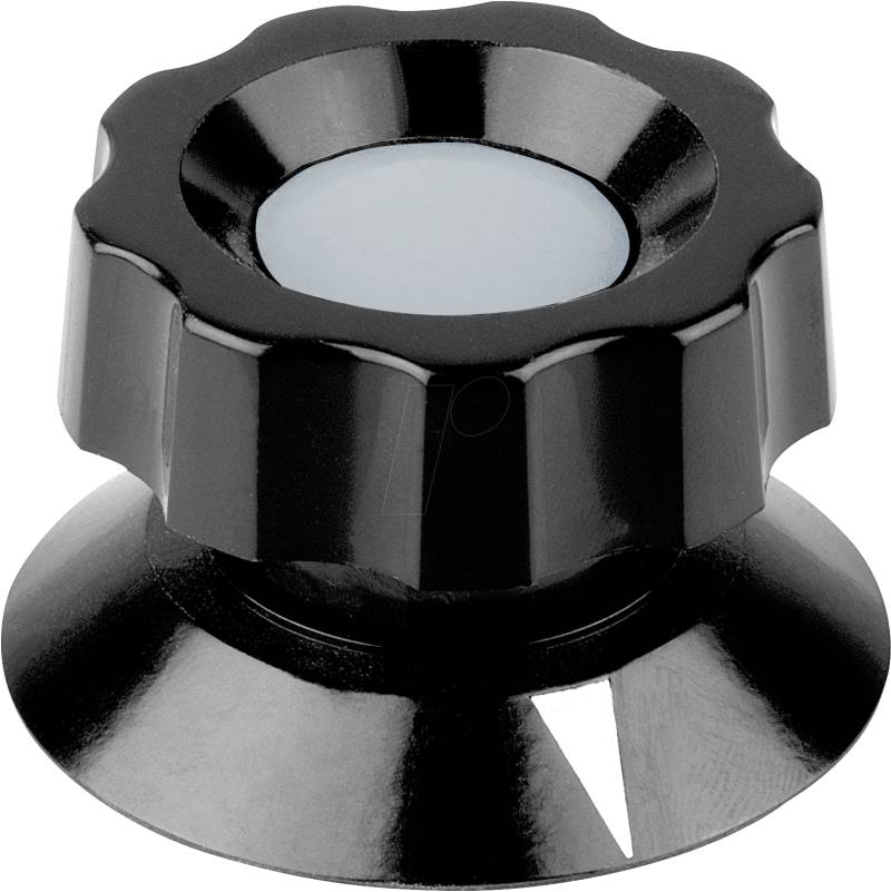 MEN 477.61 - Potentiometerknopf für Achse Ø 6 mm, schwarz von Mentor