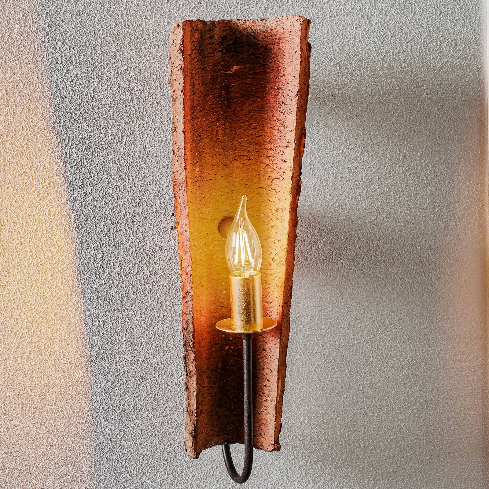 Menzel Country Tonziegel-Wandlampe, Licht direkt von Menzel