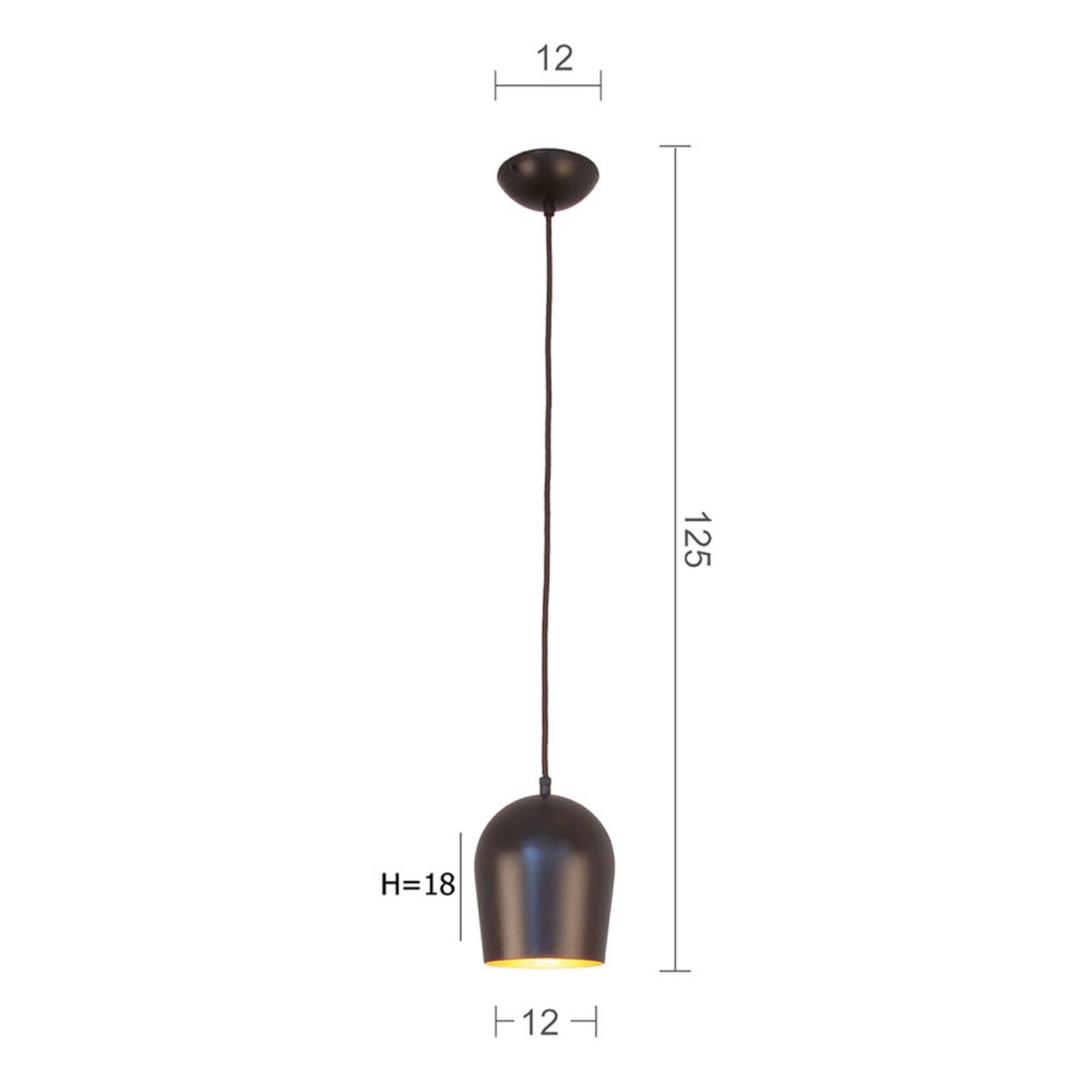 Menzel Solo Glo12 Pendelleuchte in Braun-schwarz Menzel Solo Glo12 Pendelleuchte in Braun-schwarz von Menzel