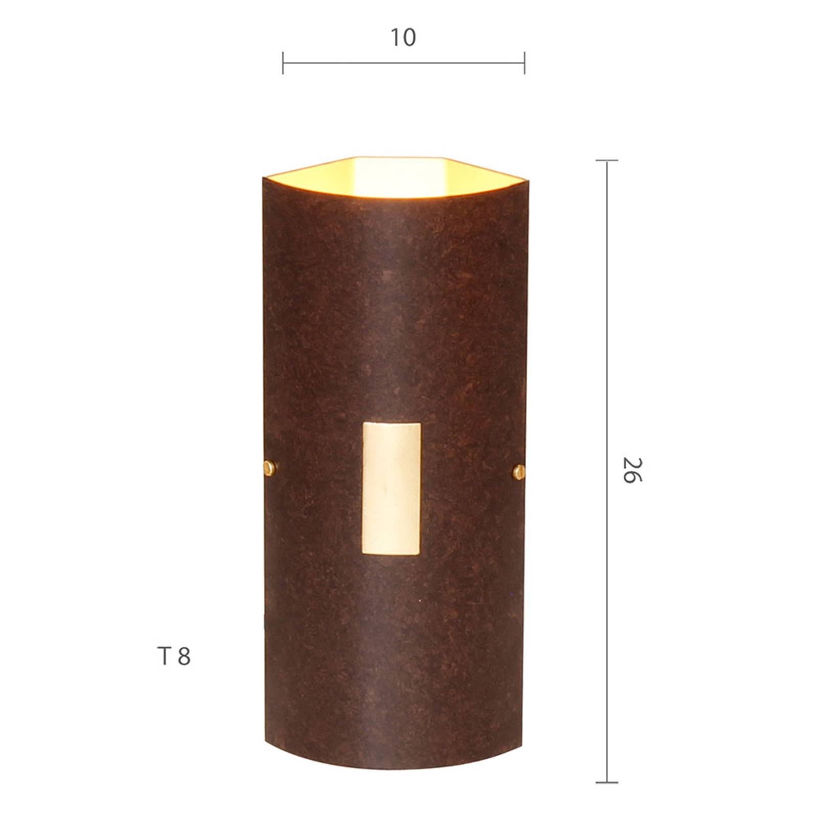 Menzel Solo Wandlampe Ecke braun-schwarz/gold Menzel Solo Wandlampe Ecke braun-schwarz/gold von Menzel