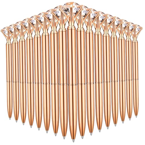 50pcs Diamond Stifte, schwarze Tinte Diamond Stifte mit Kristall oben, Metall Bling -Kugelstifte für Brautduschen Hochzeitsfeier Office School von Meooyo