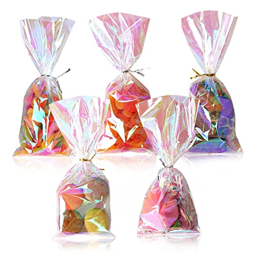 Cellophan behandeln Taschen, schillernde holographische Goodie -Taschen, klares Cello mit Twist -Bindungen für Geburtstagsfeier, Valentines, Ostern, Hochzeiten Cellophan behandeln Taschen, schillernde holographische Goodie -Taschen, klares Cello mit Twist -Bindungen für Geburtstagsfeier, Valentines, Ostern, Hochzeiten von Meooyo