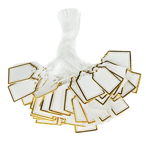 Schmuckpreisschilder mit String Mini -Geschenkanzeige Beschriftungen Schreibbarer Papierkarten 500pcs von Meooyo