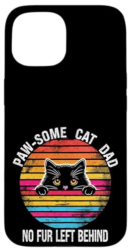 Cat Dad Pride im Retro-Look — kein Fell mehr auf der Pfote Hülle für iPhone 15 Cat Dad Pride im Retro-Look — kein Fell mehr auf der Pfote Hülle für iPhone 15 von Meow Mode Apparel.USA