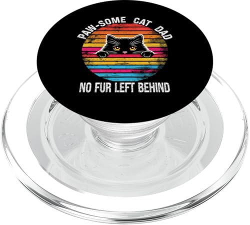 Cat Dad Pride im Retro-Look — kein Fell mehr auf der Pfote PopSockets PopGrip für MagSafe Cat Dad Pride im Retro-Look — kein Fell mehr auf der Pfote PopSockets PopGrip für MagSafe von Meow Mode Apparel.USA