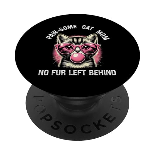 Cat Mom Pride im Retro-Look — kein Fell mehr, die Pfote sieht aus PopSockets Klebender PopGrip Cat Mom Pride im Retro-Look — kein Fell mehr, die Pfote sieht aus PopSockets Klebender PopGrip von Meow Mode Apparel.USA