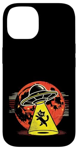 Retro Alien Beam UFO Space Cat Mama Papa Kosmische Katzenentführung Hülle für iPhone 14 Retro Alien Beam UFO Space Cat Mama Papa Kosmische Katzenentführung Hülle für iPhone 14 von Meow Mode Apparel.USA