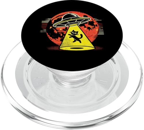 Retro Alien Beam UFO Space Cat Mama Papa Kosmische Katzenentführung PopSockets PopGrip für MagSafe Retro Alien Beam UFO Space Cat Mama Papa Kosmische Katzenentführung PopSockets PopGrip für MagSafe von Meow Mode Apparel.USA