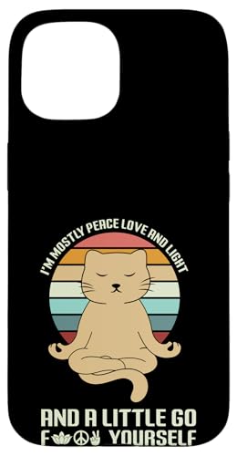 Ein bisschen Selbstliebe Spiritueller Sarkasmus Zen Cat Mütter & Väter Hülle für iPhone 15 von Meow Mood Apparel.USA