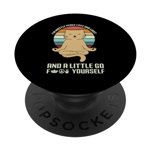 Ein bisschen Selbstliebe Spiritueller Sarkasmus Zen Cat Mütter & Väter PopSockets Klebender PopGrip Ein bisschen Selbstliebe Spiritueller Sarkasmus Zen Cat Mütter & Väter PopSockets Klebender PopGrip von Meow Mood Apparel.USA