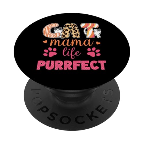 Entzückende Katze Mama Life | Süße Katzenmütter Kitty Cat Mom PopSockets Klebender PopGrip Entzückende Katze Mama Life | Süße Katzenmütter Kitty Cat Mom PopSockets Klebender PopGrip von Meow Mood Apparel.USA