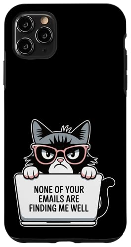Lustige Arbeit von zu Hause Humor Kitty Katzenliebhaber Katze Mütter & Väter Hülle für iPhone 11 Pro Max von Meow Mood Apparel.USA