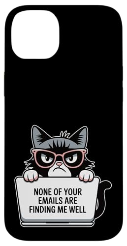 Lustige Arbeit von zu Hause Humor Kitty Katzenliebhaber Katze Mütter & Väter Hülle für iPhone 14 Plus von Meow Mood Apparel.USA