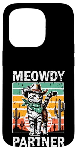 Lustige Cowboy-Katzen im Western-Stil, Katzenliebhaber, Mütter und Väter Hülle für iPhone 15 Pro von Meow Mood Apparel.USA