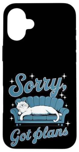 Lustige Sorry Got Plans Lazy Kitty Katze Homebody Katze Mütter & Papa Hülle für iPhone 16 Plus Lustige Sorry Got Plans Lazy Kitty Katze Homebody Katze Mütter & Papa Hülle für iPhone 16 Plus von Meow Mood Apparel.USA