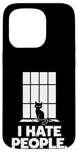 Lustige schwarze Katze, antisozialer Humor, Kätzchen-Liebhaber, Katze, Mütter und Papa Hülle für iPhone 15 Pro Lustige schwarze Katze, antisozialer Humor, Kätzchen-Liebhaber, Katze, Mütter und Papa Hülle für iPhone 15 Pro von Meow Mood Apparel.USA
