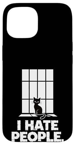 Lustige schwarze Katze, antisozialer Humor, Kätzchen-Liebhaber, Katze, Mütter und Papa Hülle für iPhone 15 Lustige schwarze Katze, antisozialer Humor, Kätzchen-Liebhaber, Katze, Mütter und Papa Hülle für iPhone 15 von Meow Mood Apparel.USA