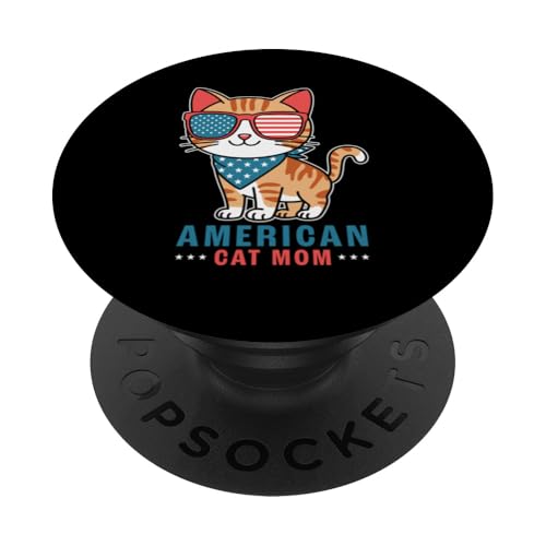 Niedliche stolze patriotische Kitty, amerikanische Flagge, Katze, Mutter, 4. Juli PopSockets Klebender PopGrip Niedliche stolze patriotische Kitty, amerikanische Flagge, Katze, Mutter, 4. Juli PopSockets Klebender PopGrip von Meow Mood Apparel.USA