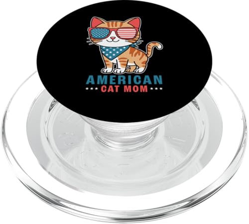 Niedliche stolze patriotische Kitty, amerikanische Flagge, Katze, Mutter, 4. Juli PopSockets PopGrip für MagSafe Niedliche stolze patriotische Kitty, amerikanische Flagge, Katze, Mutter, 4. Juli PopSockets PopGrip für MagSafe von Meow Mood Apparel.USA