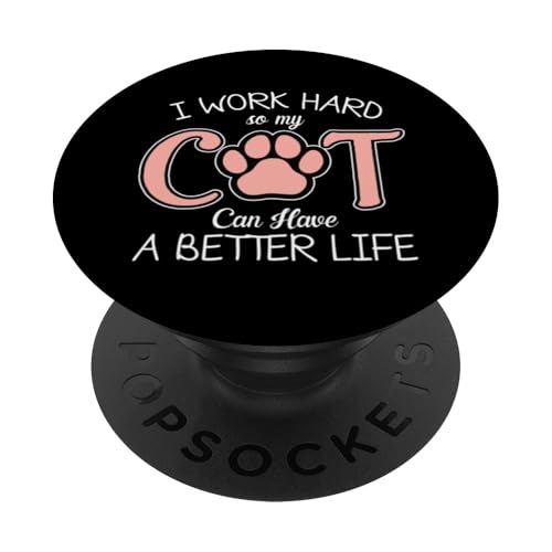 Niedlicher Katzenbesitzer Spruch Haustier Eltern Kitty Katze Mütter & Väter PopSockets Klebender PopGrip von Meow Mood Apparel.USA