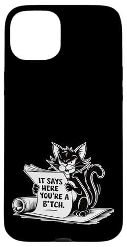 Sarkastischer schwarzer Katzen-Humor für Katzenliebhaber, Mütter und Väter Hülle für iPhone 15 Plus Sarkastischer schwarzer Katzen-Humor für Katzenliebhaber, Mütter und Väter Hülle für iPhone 15 Plus von Meow Mood Apparel.USA