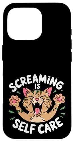 Screaming Is Self Care Emotionale Unterstützung Kitty Katze Mama & Papa Hülle für iPhone 16 Pro von Meow Mood Apparel.USA