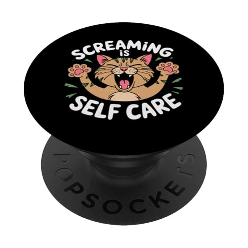 Screaming Is Self Care Emotionale Unterstützung Kitty Katze Mama & Papa PopSockets Klebender PopGrip Screaming Is Self Care Emotionale Unterstützung Kitty Katze Mama & Papa PopSockets Klebender PopGrip von Meow Mood Apparel.USA