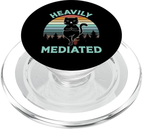 Stark vermittelter spiritueller Humor Kitty Cat Moms & Dads Yoga PopSockets PopGrip für MagSafe von Meow Mood Apparel.USA