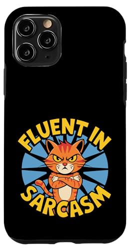 Süße, mürrische Kitty-Haltung für Katzenliebhaber, Katzenmütter und -papa Hülle für iPhone 11 Pro von Meow Mood Apparel.USA