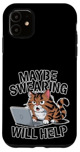 Vielleicht hilft Fluchen Humor, Katzenliebhaber, Katzenmütter und Väter Hülle für iPhone 11 Vielleicht hilft Fluchen Humor, Katzenliebhaber, Katzenmütter und Väter Hülle für iPhone 11 von Meow Mood Apparel.USA