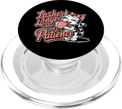 Wimpern länger als meine Geduld Sassy Cats Lover Cat Dad Moms PopSockets PopGrip für MagSafe Wimpern länger als meine Geduld Sassy Cats Lover Cat Dad Moms PopSockets PopGrip für MagSafe von Meow Mood Apparel.USA