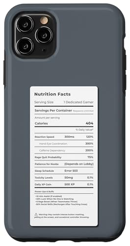 Gamer Fuel – Lustiges Gaming-Nährwertdesign Hülle für iPhone 11 Pro Max Gamer Fuel – Lustiges Gaming-Nährwertdesign Hülle für iPhone 11 Pro Max von Meowoods Studio