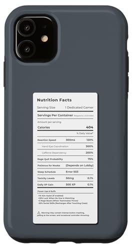 Gamer Fuel – Lustiges Gaming-Nährwertdesign Hülle für iPhone 11 Gamer Fuel – Lustiges Gaming-Nährwertdesign Hülle für iPhone 11 von Meowoods Studio
