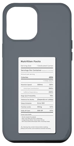 Gamer Fuel – Lustiges Gaming-Nährwertdesign Hülle für iPhone 12 Pro Max Gamer Fuel – Lustiges Gaming-Nährwertdesign Hülle für iPhone 12 Pro Max von Meowoods Studio