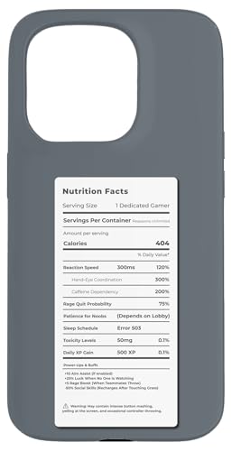 Gamer Fuel – Lustiges Gaming-Nährwertdesign Hülle für iPhone 15 Pro Gamer Fuel – Lustiges Gaming-Nährwertdesign Hülle für iPhone 15 Pro von Meowoods Studio