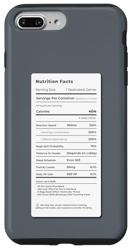 Gamer Fuel – Lustiges Gaming-Nährwertdesign Hülle für iPhone 7 Plus/8 Plus Gamer Fuel – Lustiges Gaming-Nährwertdesign Hülle für iPhone 7 Plus/8 Plus von Meowoods Studio