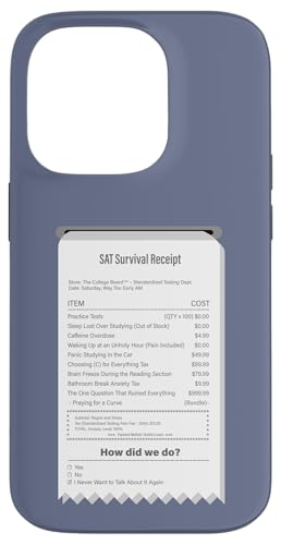 Lustige SAT Survival Quittung - Student Exam Humor Hülle für iPhone 14 Pro Lustige SAT Survival Quittung - Student Exam Humor Hülle für iPhone 14 Pro von Meowoods Studio