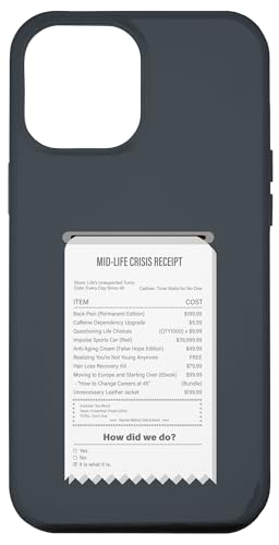 Lustiger Mid-Life Crisis Quittung - sarkastischer Erwachsenenhumor Hülle für iPhone 12 Pro Max von Meowoods Studio