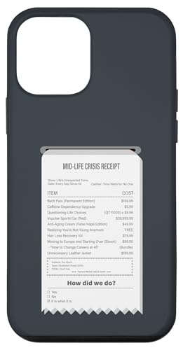 Lustiger Mid-Life Crisis Quittung - sarkastischer Erwachsenenhumor Hülle für iPhone 12 mini von Meowoods Studio