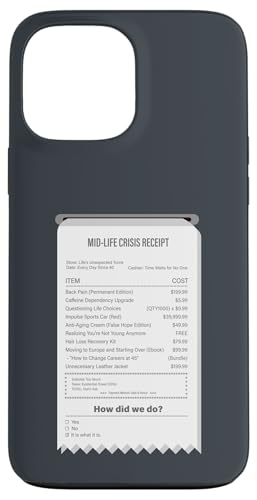 Lustiger Mid-Life Crisis Quittung - sarkastischer Erwachsenenhumor Hülle für iPhone 13 Pro Max Lustiger Mid-Life Crisis Quittung - sarkastischer Erwachsenenhumor Hülle für iPhone 13 Pro Max von Meowoods Studio