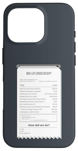 Lustiger Mid-Life Crisis Quittung - sarkastischer Erwachsenenhumor Hülle für iPhone 16 Pro Lustiger Mid-Life Crisis Quittung - sarkastischer Erwachsenenhumor Hülle für iPhone 16 Pro von Meowoods Studio