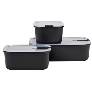 MEPAL Frischhaltedosen-Set EasyClip schwarz 2x 0,7 l und 1x 1,5 l, 1 Set von Mepal