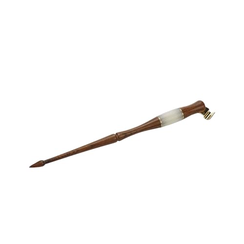 Meprotal Dip Pen Holz Kalligraphie schräge Feder Stifthalter mit abnehmbarem Multi-Fit Messingflansch für englische Kalligraphie Zeichnung Comic, braun von Meprotal
